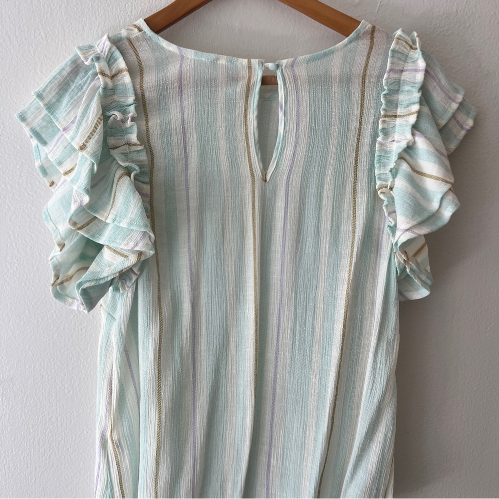 Pastel Stripe Shortsleeve Top - Picture 3 of 3